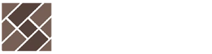 The logo for for ferreira flooring including it's brown tile icon and white lettering on a transparent background.